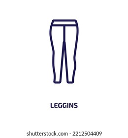 leggins icon from clothes collection. Thin linear leggins, sport, fitness outline icon isolated on white background. Line vector leggins sign, symbol for web and mobile