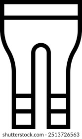 leggins icon. Thin linear style design isolated on white background