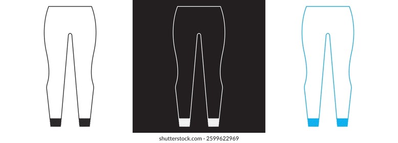 leggins icon .  Vector illustration. isolated on white and black background. EPS 10
