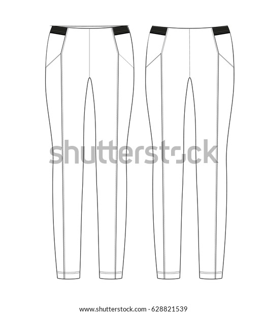 Leggins Technical Drawing Stock Vector (Royalty Free) 628821539 ...