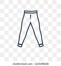 Leggins vector outline icon isolated on transparent background, high quality linear Leggins transparency concept can be used web and mobile