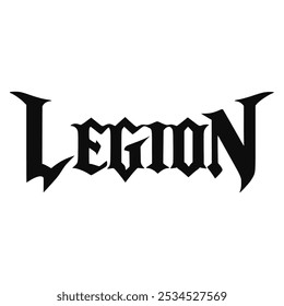 legion black metal fashion sticker t shirt vector illustration template design