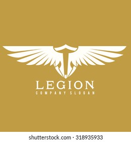 Legion, Eagle logo, Angel Logo, Vector Logo template.