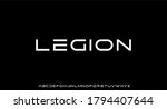 legion, futuristic clean geometric font alphabet vector