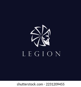 legion warrior ancient greece logo design