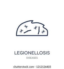 Legionellosis icon. Legionellosis linear symbol design from Diseases collection. Simple outline element vector illustration on white background.