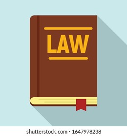 Legislation book icon. Flat illustration of legislation book vector icon for web design