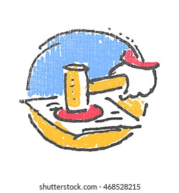 Legislation emblem. Textured stamp. Vector illustration