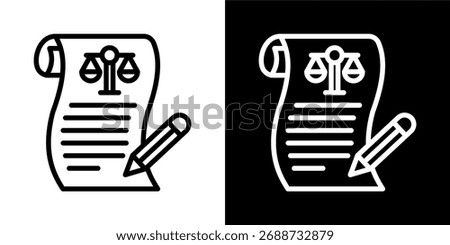 Legislation Icon Of Flat Black And White Style Vector