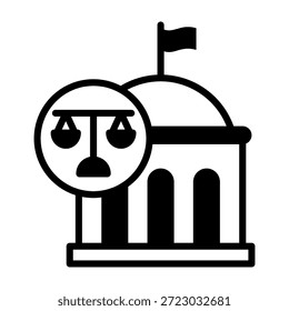 Legislation Icon Mixed Style Vector Illustration