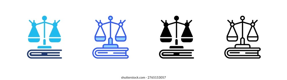 Legislation Multi Style Icon Set Vector