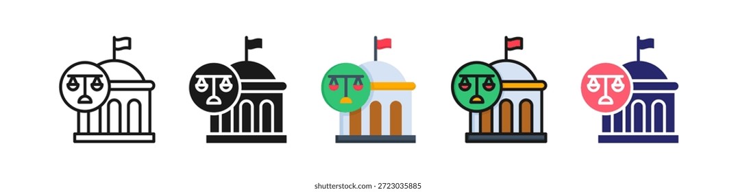 Legislación Icono de Estilo Múltiple Colección..