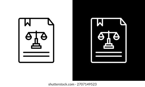 Legislación Diseño de conjunto de iconos blancos