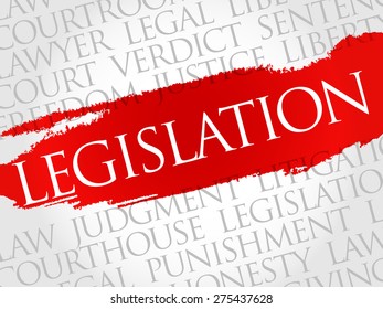 Legislation word cloud concept
