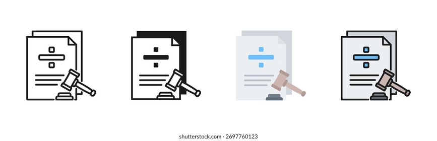 Pacote De Ícones De Bloco Legislativo Em Vários Estilos