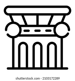 Legislative column icon. Outline legislative column vector icon for web design isolated on white background