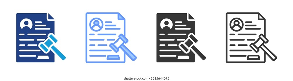 Legitimacy icon set multiple style collection