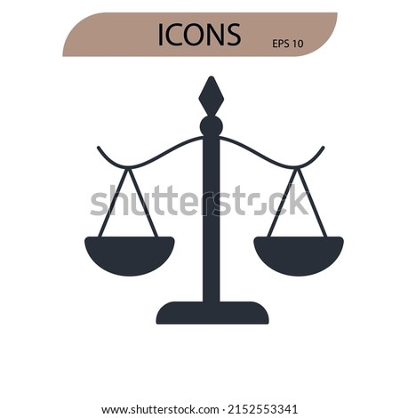 Legitimacy icons  symbol vector elements for infographic web