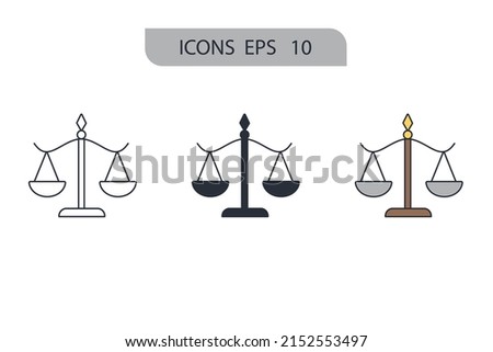 Legitimacy icons  symbol vector elements for infographic web