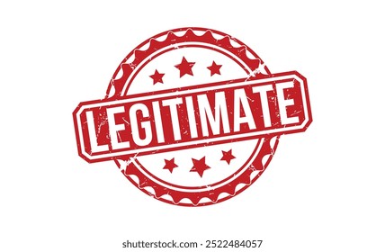 LEGITIMATE rubber stamp vector illustration on white background