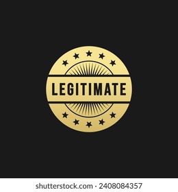 Legitimate stamp or legitimate label vector isolated. Best legitimate stamp for print design, design element and more about legitimate label product.