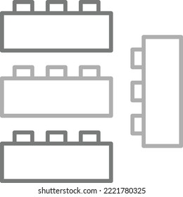 Lego Blocks vector icon. Can be used for printing, mobile and web applications.