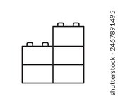 Lego brick icon, template for graphic and web design. vector illustration