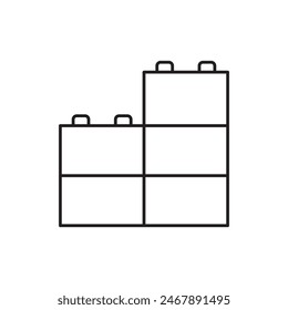 Lego brick icon, template for graphic and web design. vector illustration