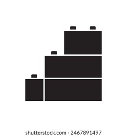 Lego brick icon, template for graphic and web design. vector illustration