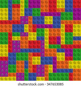 Lego Building brick, seamless vector