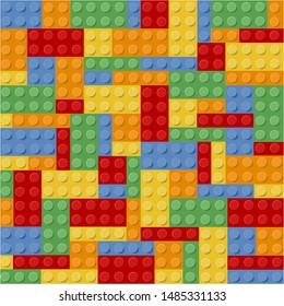 lego colorfull game with bricks vector illustration