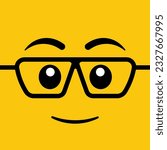 Lego yellowhead minifigure vector with glasses goggles smiling eyes