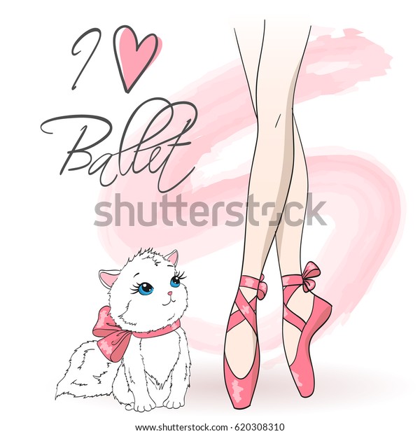 Legs Ballerina Girl Pointe Shoes Cute 