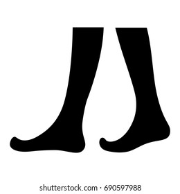 Legs black silhouette