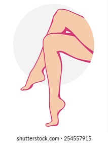 Legs care icon