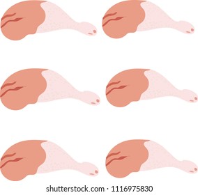 Legs of chicken legs, legs separate legs color.