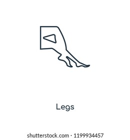 Legs concept line icon. Linear Legs concept outline symbol design. This simple element illustration can be used for web and mobile UI/UX.