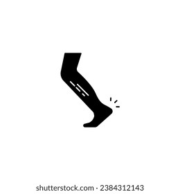 Icono de línea de concepto de piernas. Ilustración de elemento simple.Diseño de símbolos de esquema de concepto de las piernas.