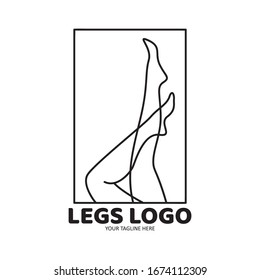 legs in focus square logo vector