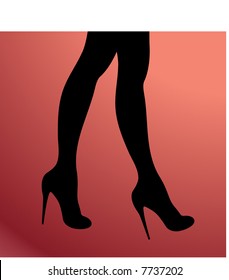 piernas con silueta de tacones
