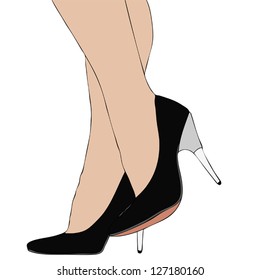 Legs with high heels