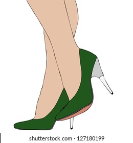 Legs with high heels
