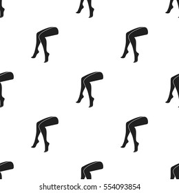 Legs icon in black style isolated on white background. Part of body pattern stock vector illustration.