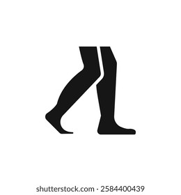 Legs icon black and white vector outline sign