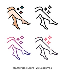Legs icon design in four variation color