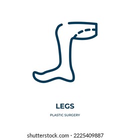 Legs icon. Linear vector illustration from plastic surgery collection. Outline legs icon vector. Thin line symbol for use on web and mobile apps, logo, print media.