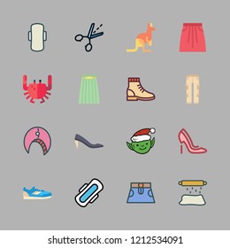 legs icon set. vector set about guide, crab, elf and compress icons set.