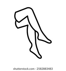 Legs icon Thin line art isolated
