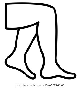legs icon Thin line vector design