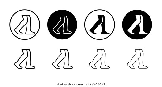 Legs icon vector line logo mark or symbol set collection outline style